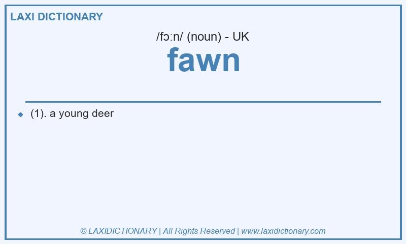 Definition fawn in British English