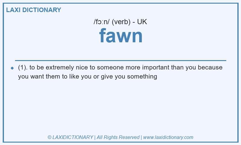 Definition fawn in British English