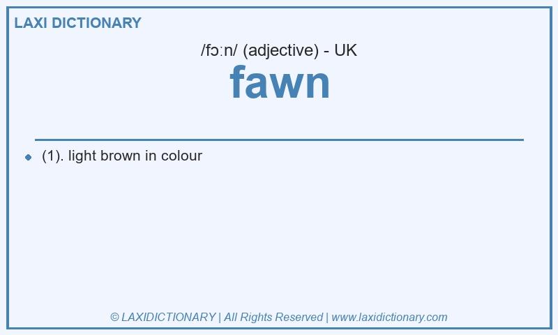 Definition fawn in British English