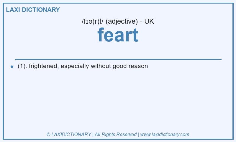 Definition feart in British English