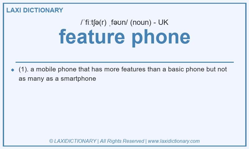 Definition feature phone in British English