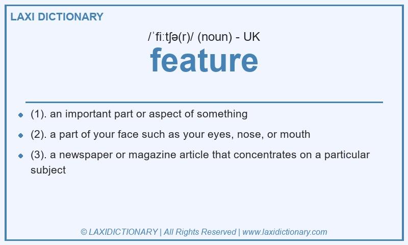 Definition feature in British English