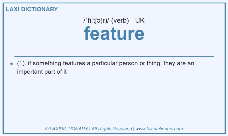 Definition feature in British English