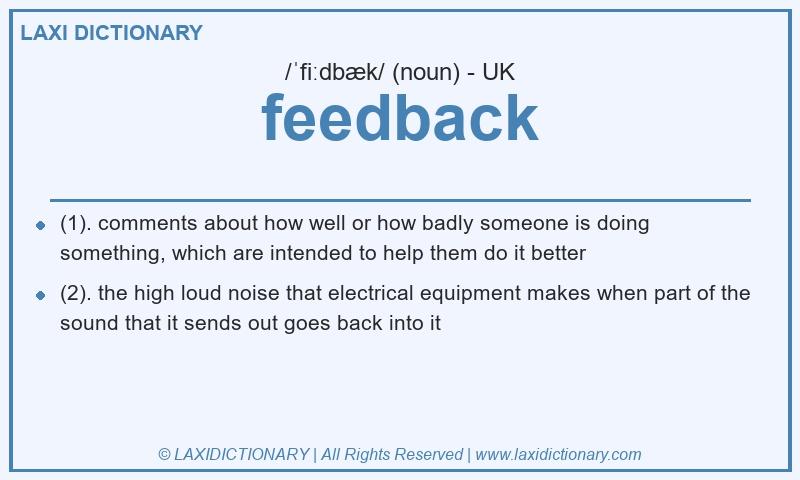 Definition feedback in British English