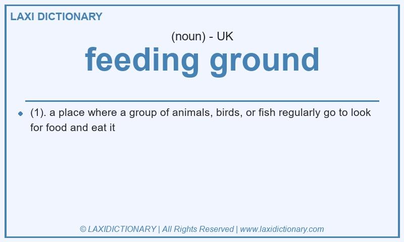 Definition feeding ground in British English
