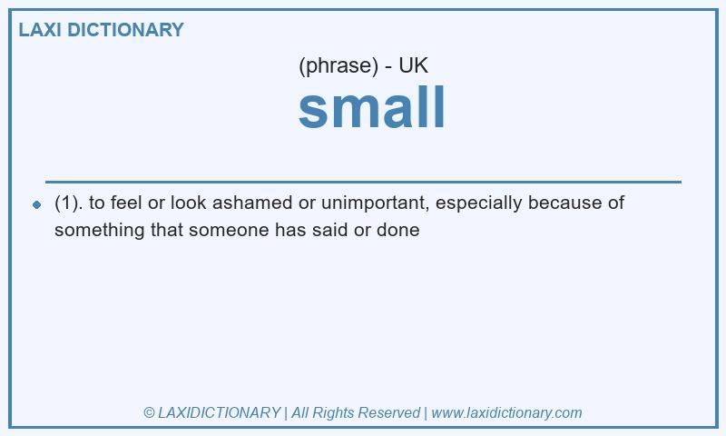 Definition small in British English