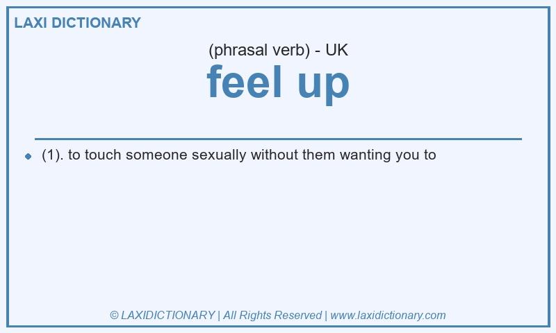 Definition feel up in British English
