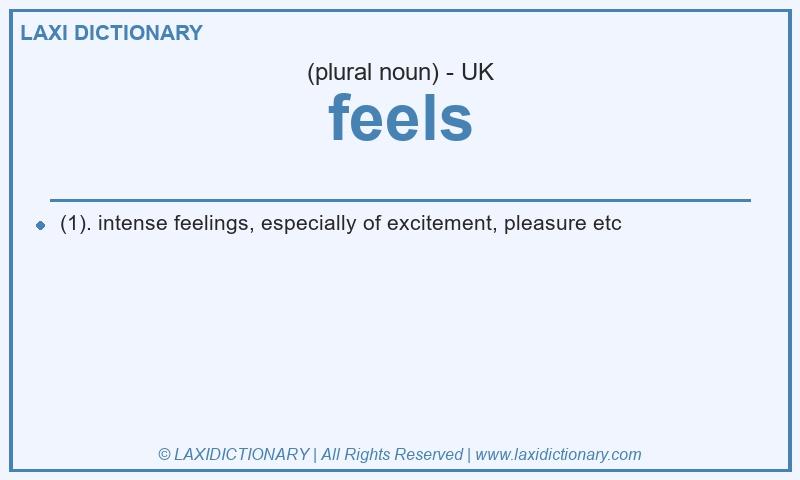 Definition feels in British English