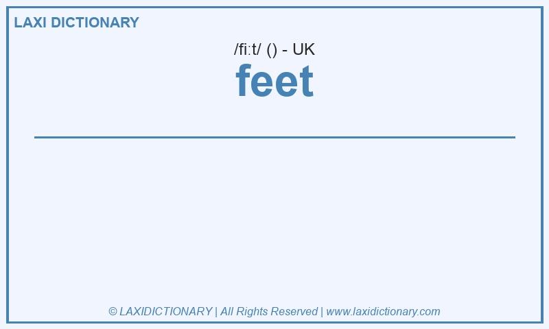 Definition feet in British English