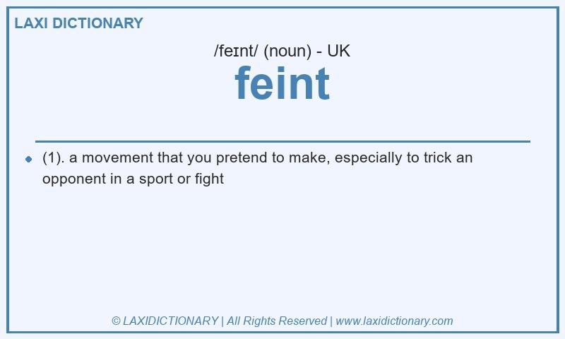 Definition feint in British English