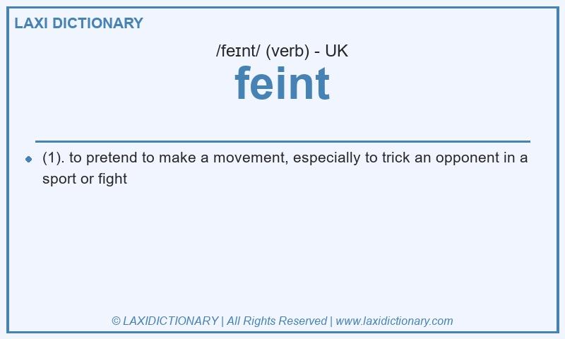 Definition feint in British English