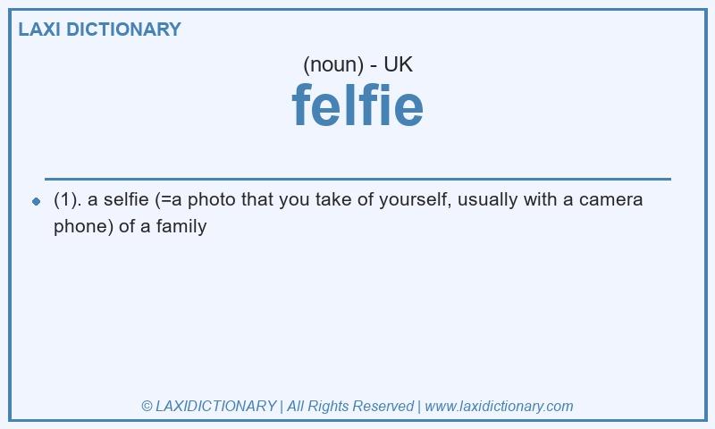 Definition felfie in British English