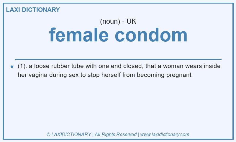 Definition female condom in British English