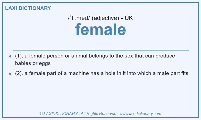 Definition female in British English