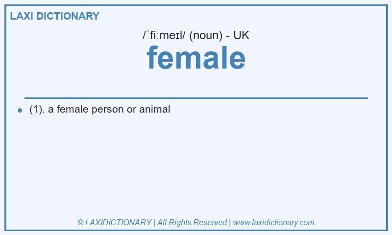 Definition female in British English