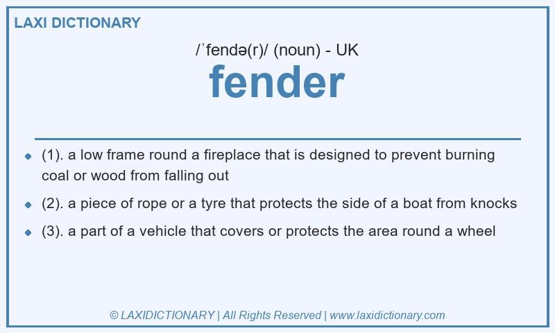 Definition fender in British English