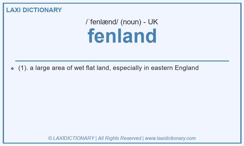 Definition fenland in British English