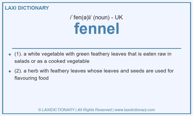 Definition fennel in British English