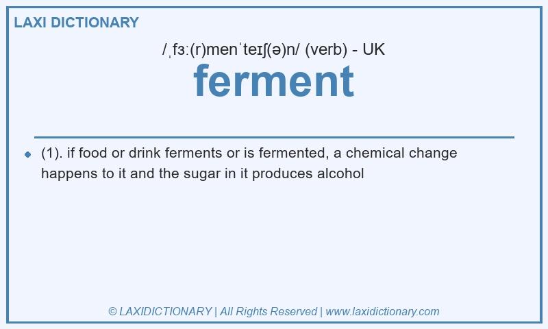 Definition ferment in British English