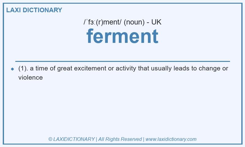 Definition ferment in British English