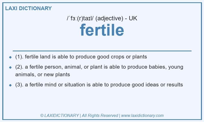 Definition fertile in British English