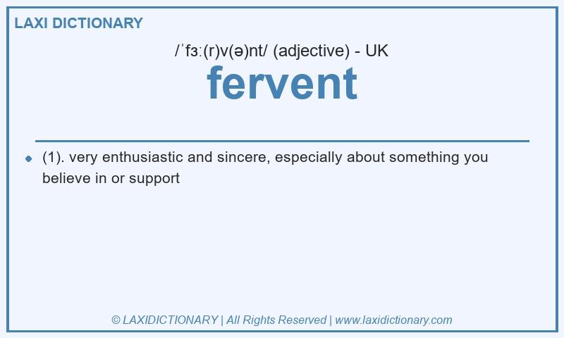 Definition fervent in British English