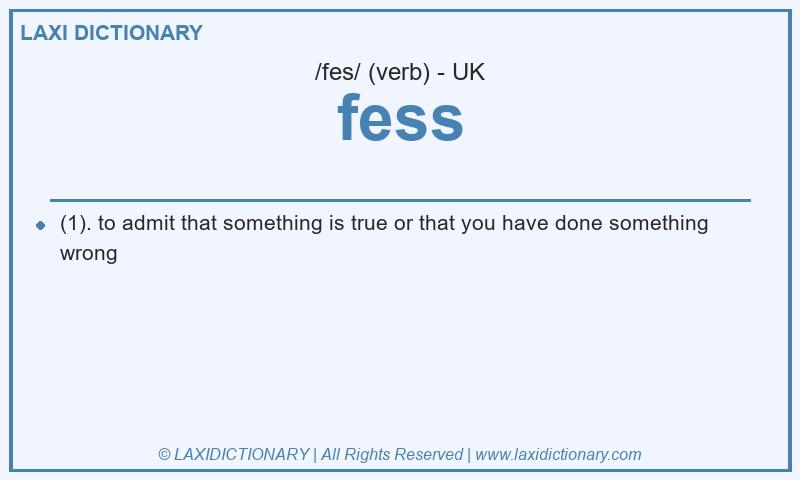 Definition fess in British English