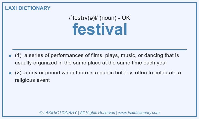 Definition festival in British English