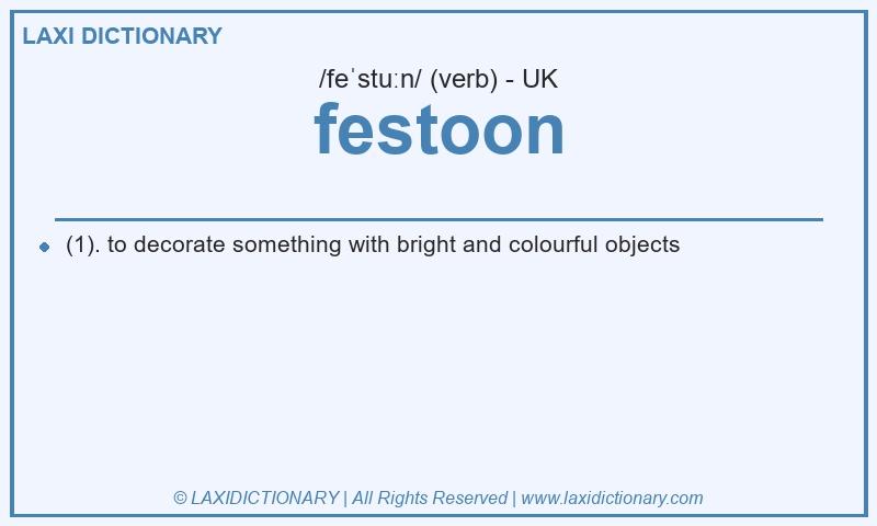 Definition festoon in British English