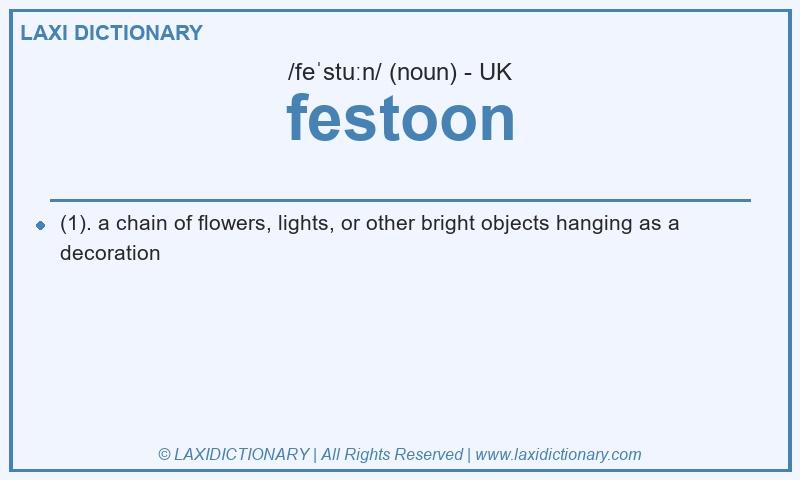 Definition festoon in British English