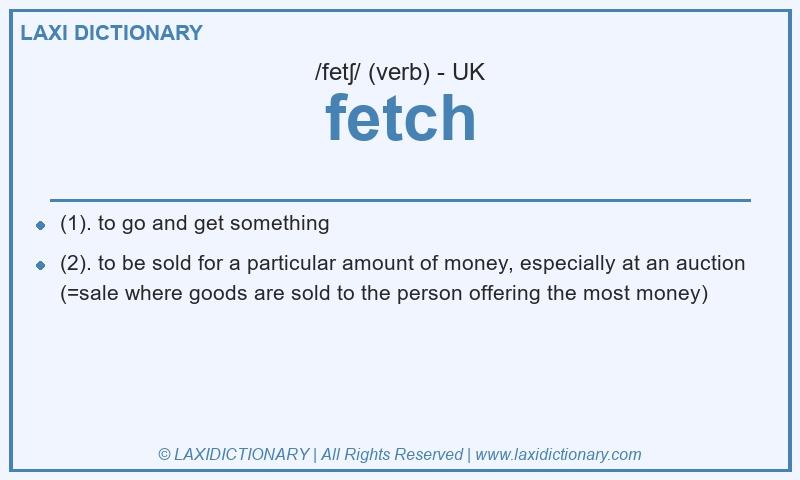 Definition fetch in British English