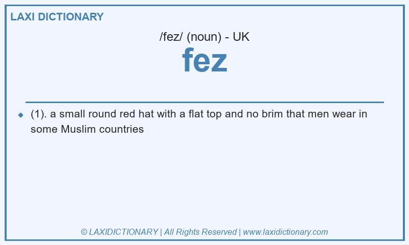 Definition fez in British English
