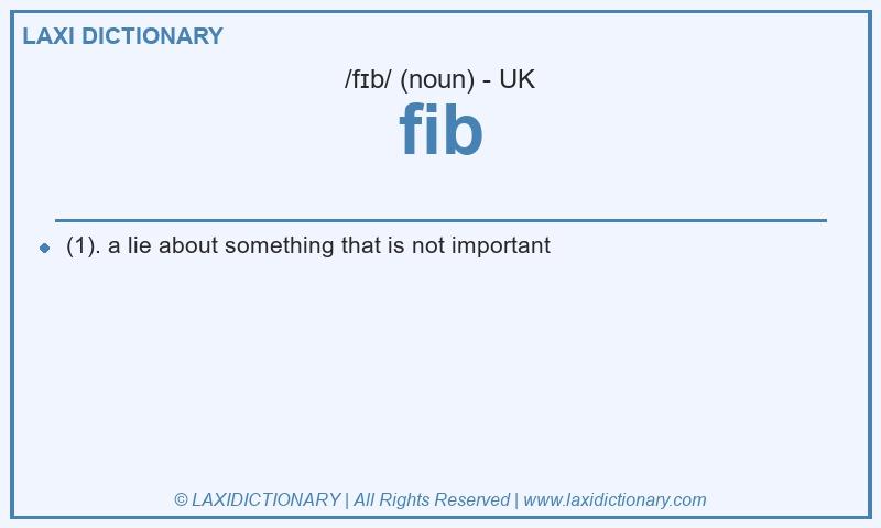 Definition fib in British English