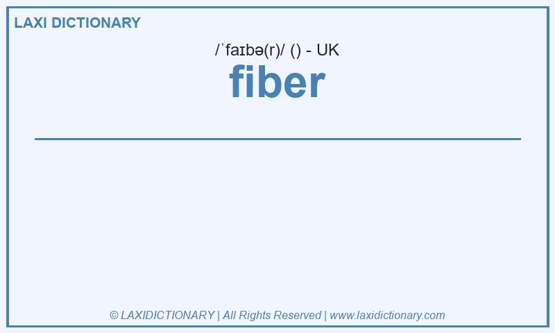 Definition fiber in British English