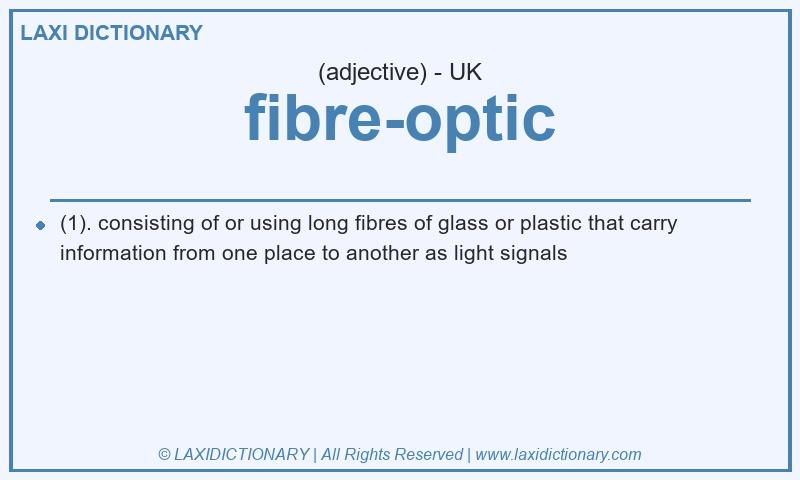 Definition fibre-optic in British English