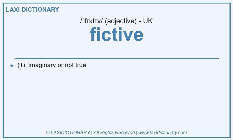 Definition fictive in British English