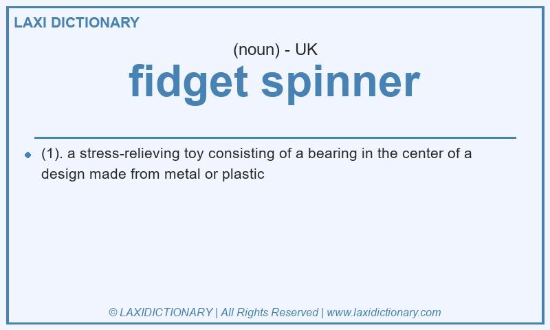 Definition fidget spinner in British English