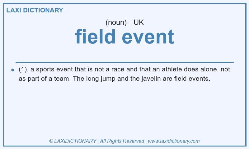 Definition field event in British English