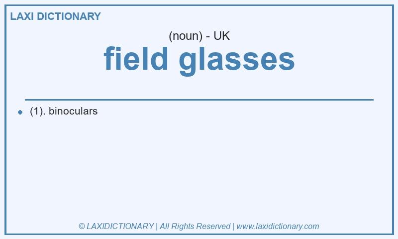 Definition field glasses in British English