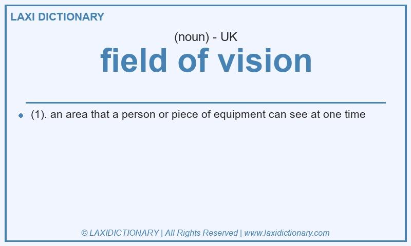 Definition field of vision in British English