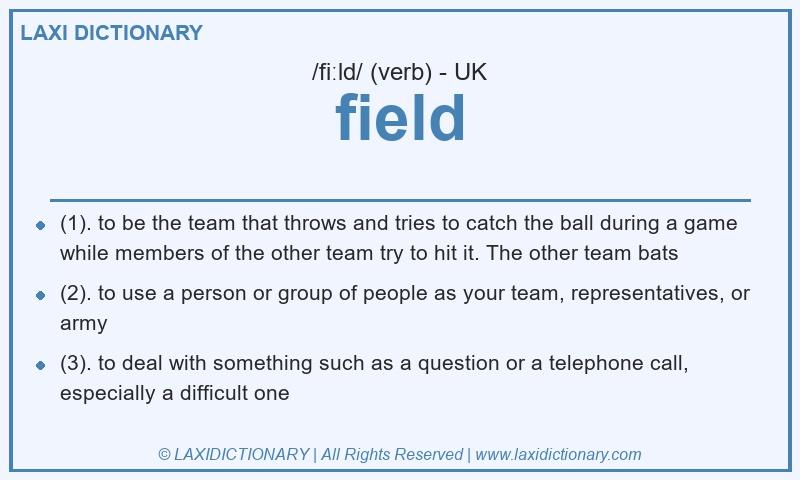 Definition field in British English