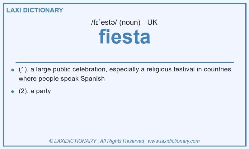 Definition fiesta in British English