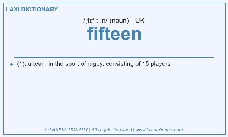 Definition fifteen in British English