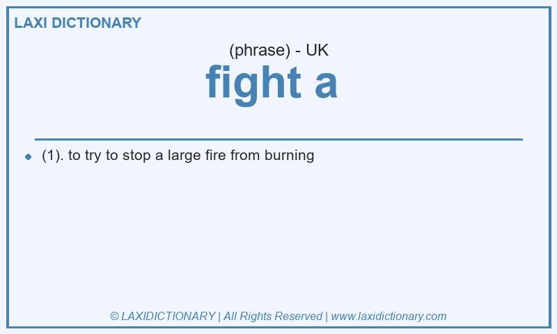 Definition fight a in British English