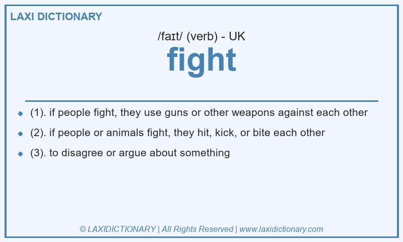 Definition fight in British English