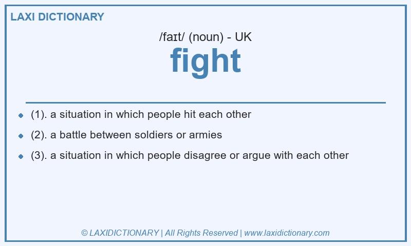 Definition fight in British English