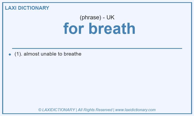 Definition  for breath in British English