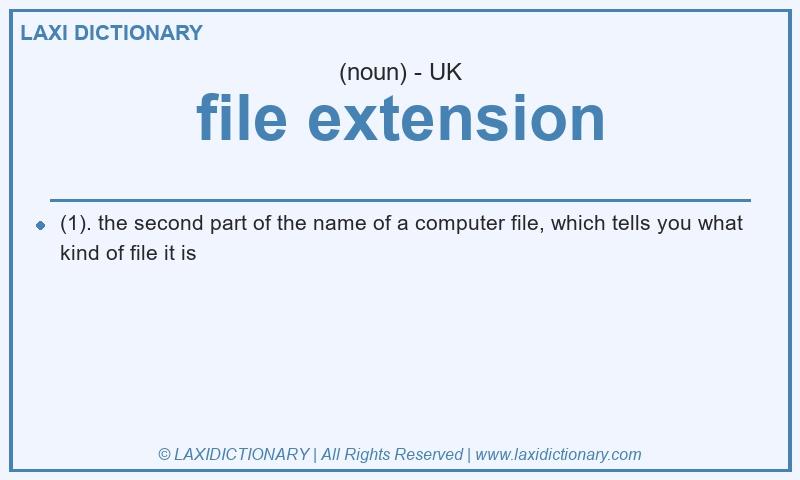 Definition file extension in British English