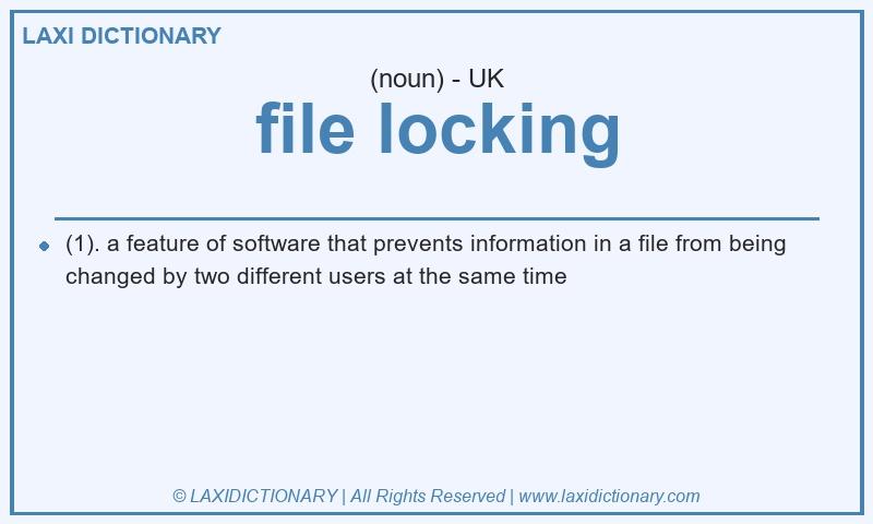 Definition file locking in British English