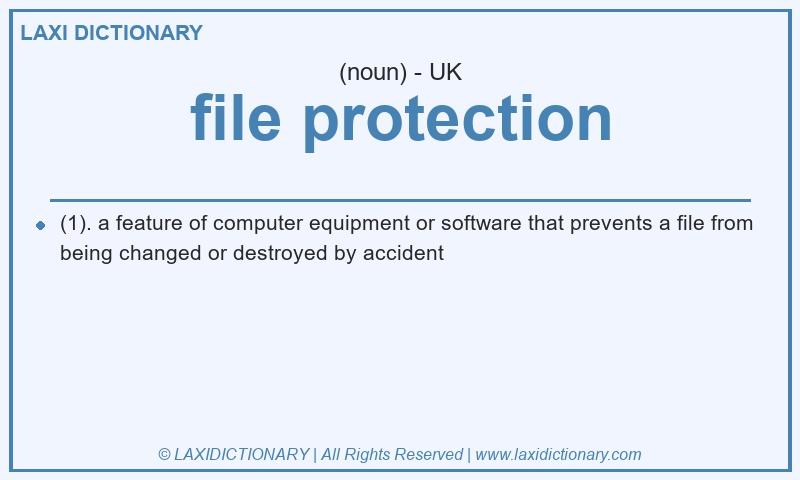 Definition file protection in British English